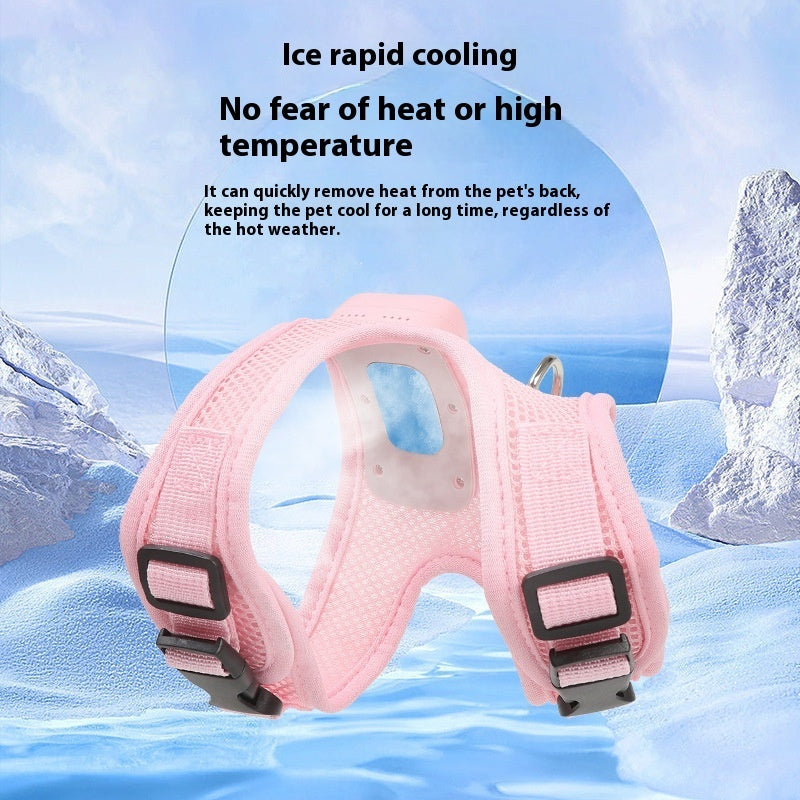 Pets Dog Vest Chest Strap Harness Air Conditioner Cooling And Breathable