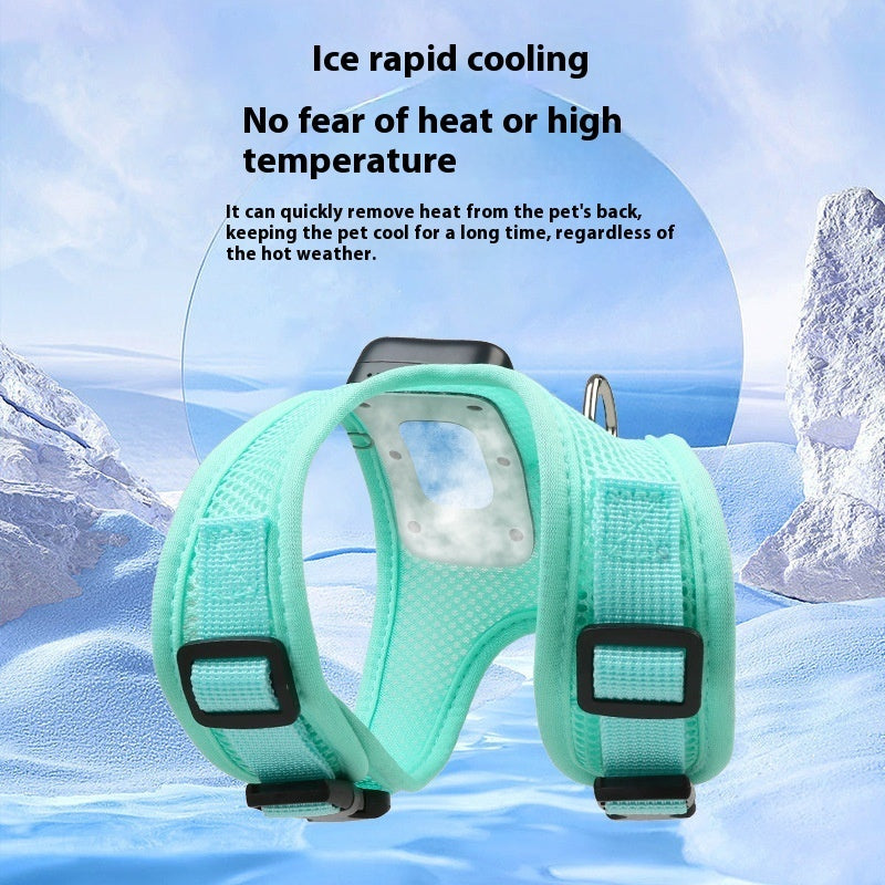 Pets Dog Vest Chest Strap Harness Air Conditioner Cooling And Breathable