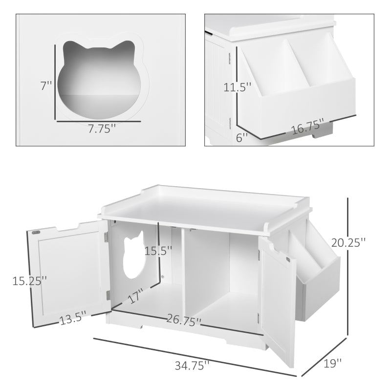 Cat Litter Box End Table Enclosure