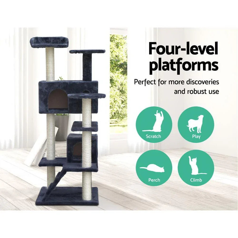 Pet Cat Tree 134cm Trees Scratching Post Scratcher Tower Condo House