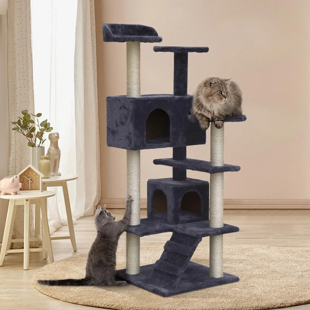 Pet Cat Tree 134cm Trees Scratching Post Scratcher Tower Condo House