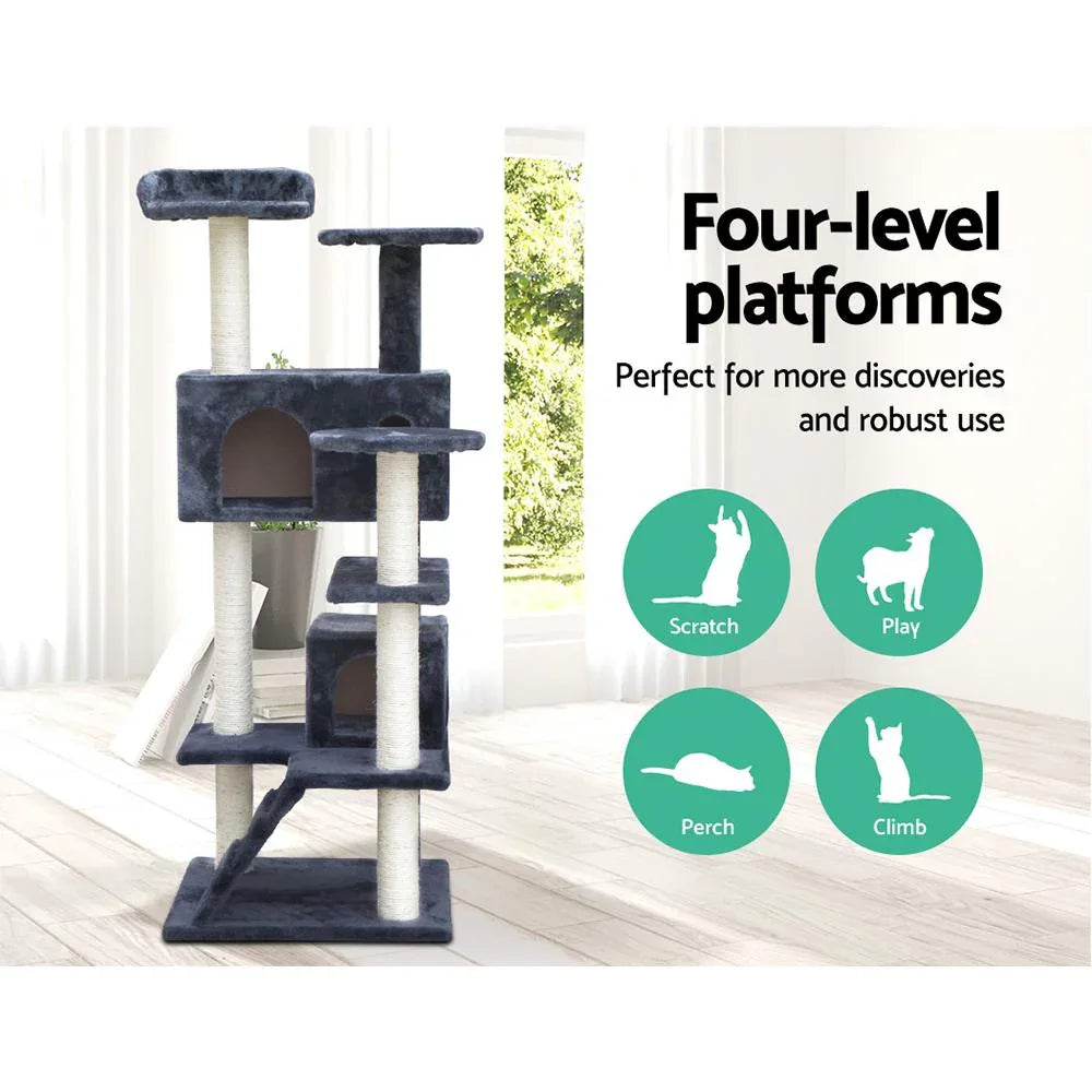 Pet Cat Tree 134cm Trees Scratching Post Scratcher Tower Condo House