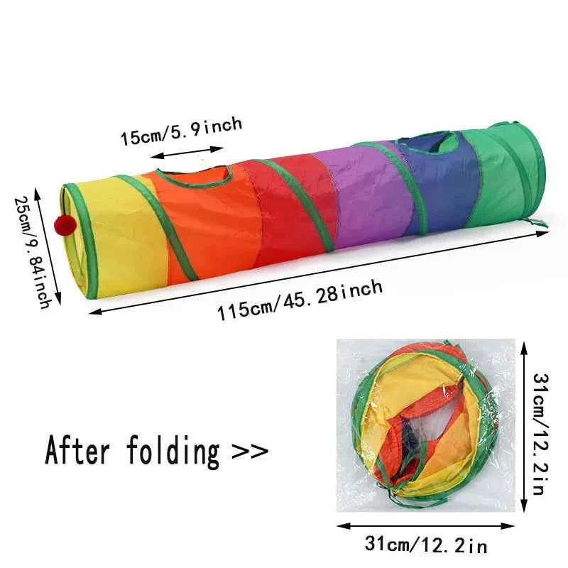 Foldable  Breathable Indoor Play Tunnel for Cats