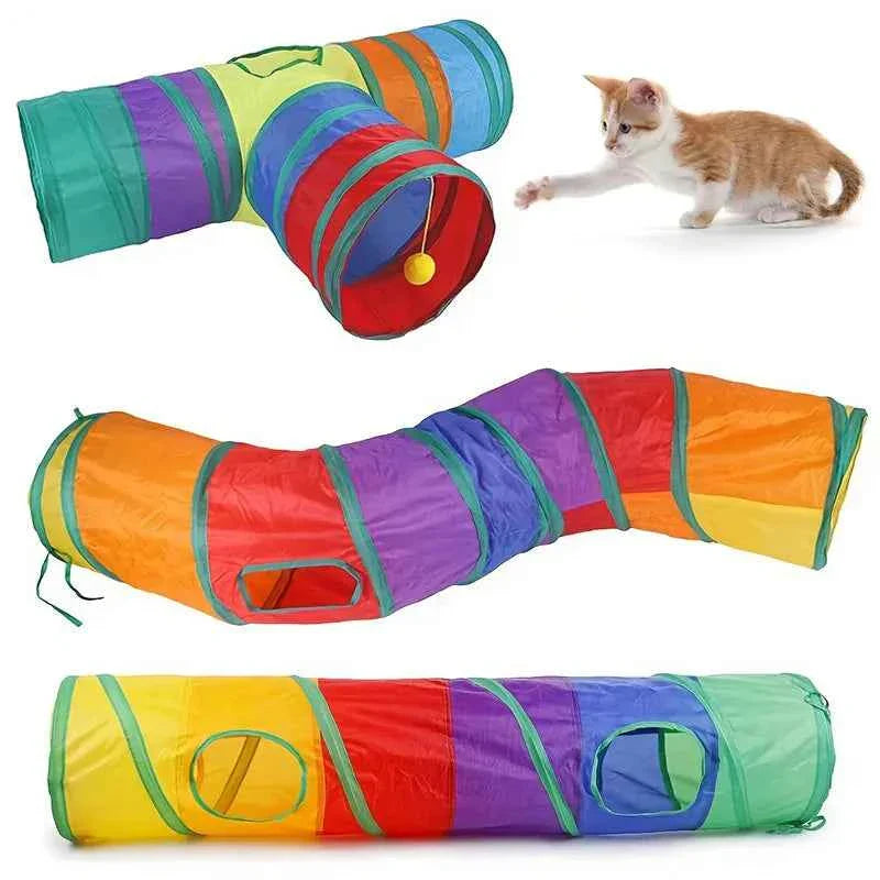 Foldable  Breathable Indoor Play Tunnel for Cats