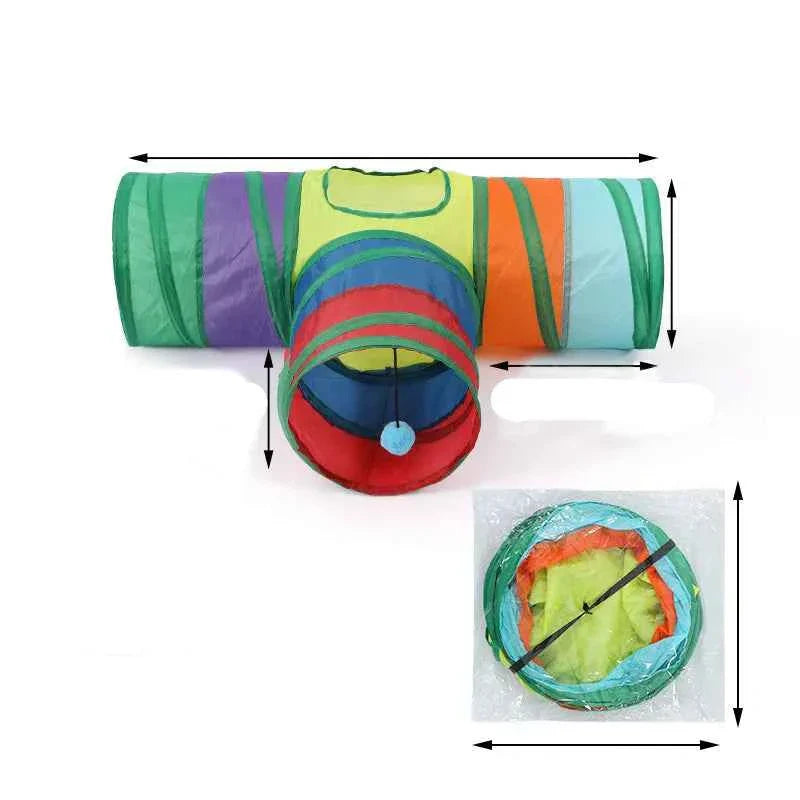 Foldable  Breathable Indoor Play Tunnel for Cats