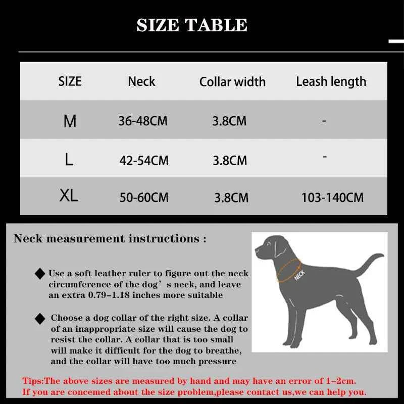 Durable Nylon Dog Collar With Reflective Leash Set