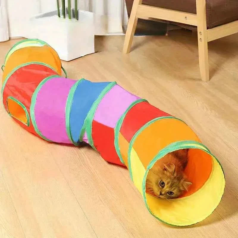 Foldable  Breathable Indoor Play Tunnel for Cats