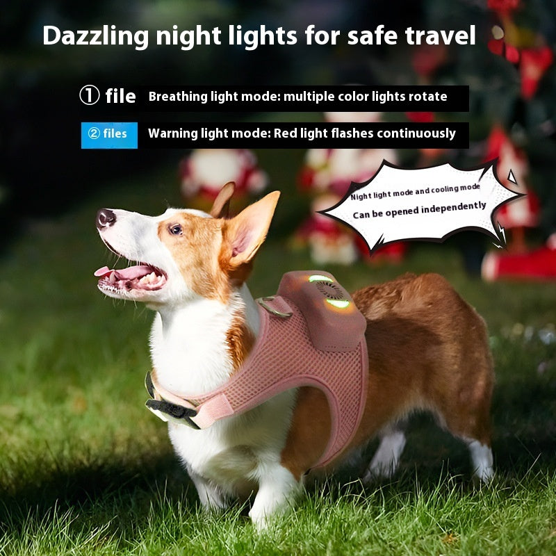 Pets Dog Vest Chest Strap Harness Air Conditioner Cooling And Breathable