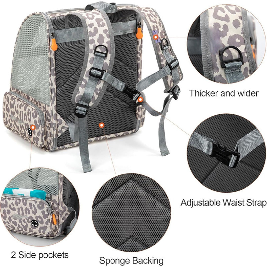 Pet Backpack  with Breathable Mesh for Hiking, Perfect Cat Backpack for Everyday Adventures