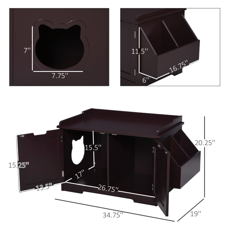 Cat Litter Box End Table Enclosure