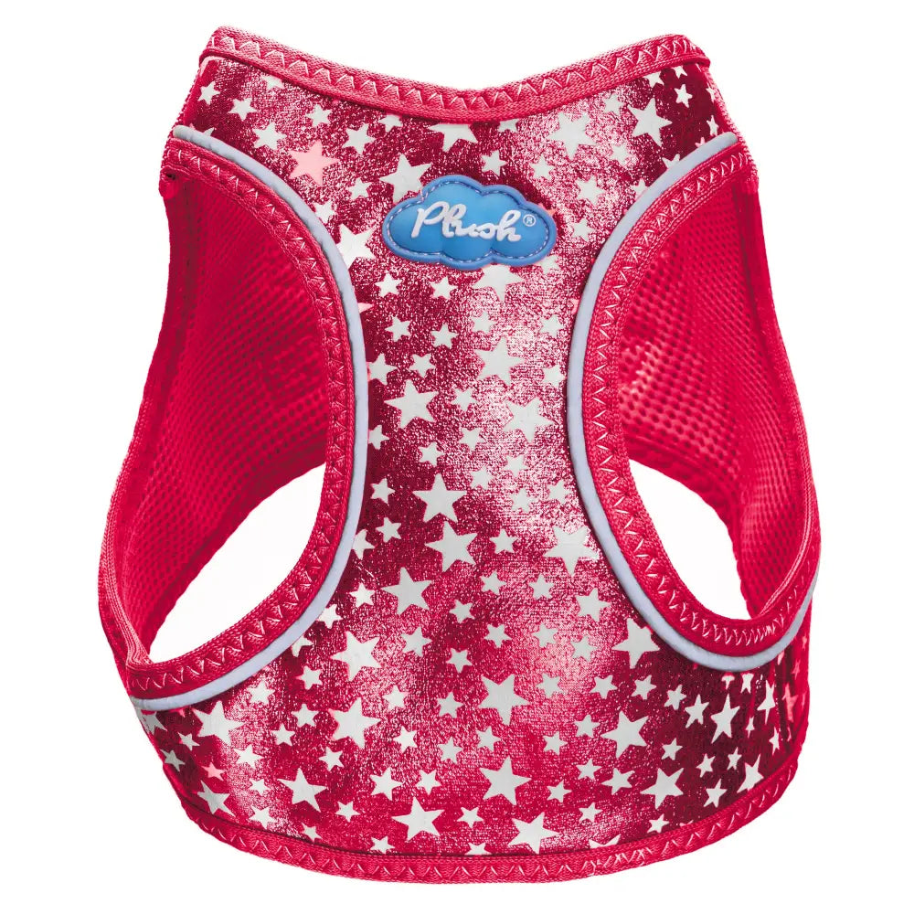Red Plush Step In Glitter Glow Harness